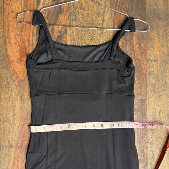 Good American Scuba Square Neck Black Midi Dress | Size 1 (S/M) - Picture 4 of 5